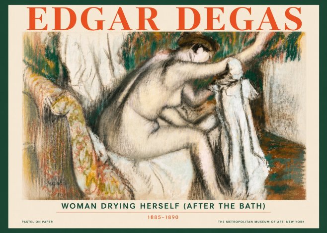 Edgar Degas Woman Drying Herself (After the Bath) No6 - Juliste