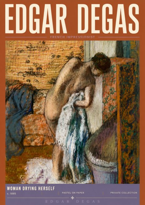 Edgar Degas Woman Drying Herself II No6 - Juliste