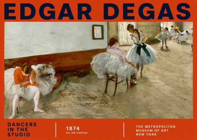 Edgar Degas Dancers in the Studio No2 - Juliste