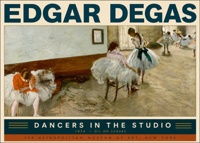 Edgar Degas Dancers in the Studio No5 - Juliste
