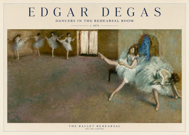 Edgar Degas The Ballet Rehearsal No1 - Juliste