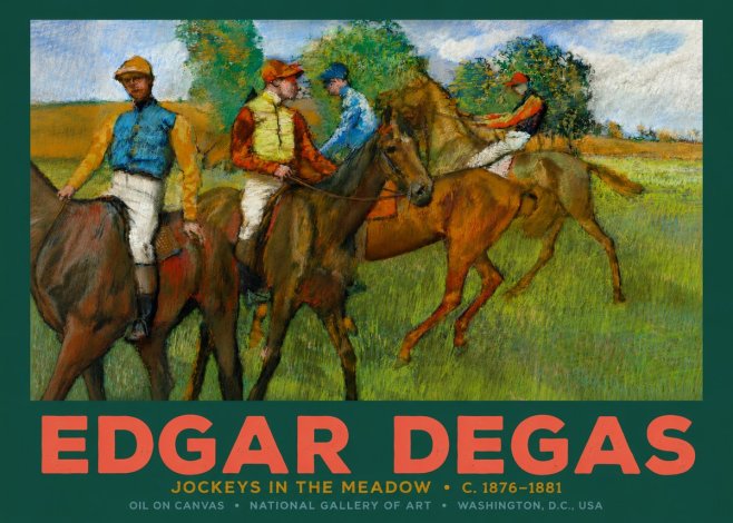 Edgar Degas Jockeys in the Meadow No2 - Juliste