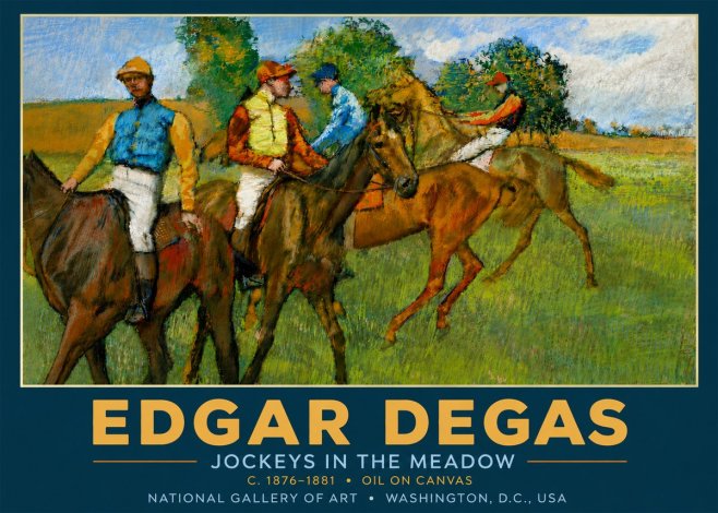 Edgar Degas Jockeys in the Meadow No5 - Juliste