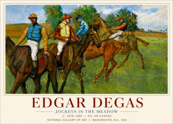 Edgar Degas Jockeys in the Meadow No6 - Juliste