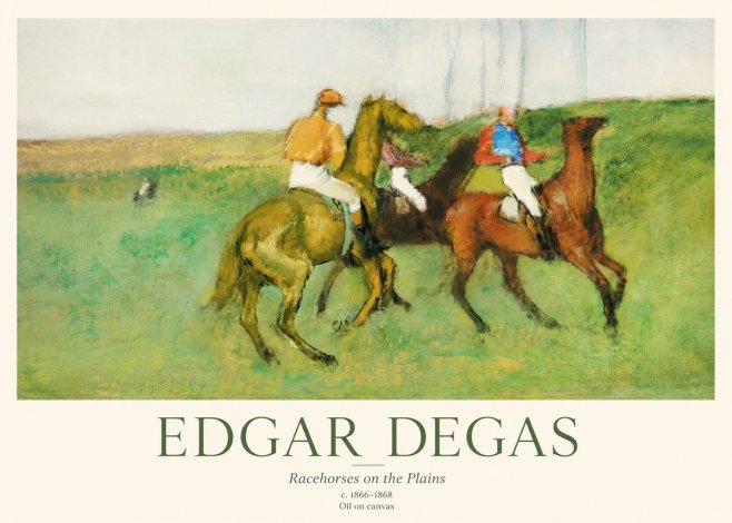 Edgar Degas Racehorses on the Plains No1 - Juliste