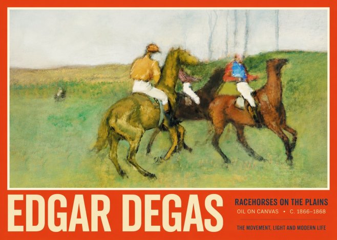 Edgar Degas Racehorses on the Plains No2 - Juliste