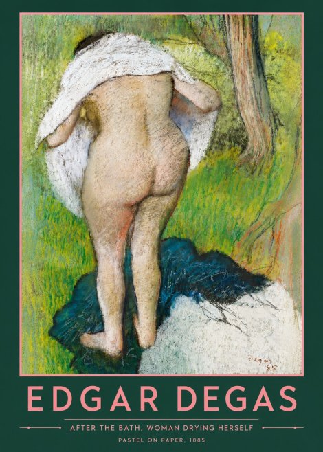 Edgar Degas After the Bath, Woman Drying Herself No4 - Juliste