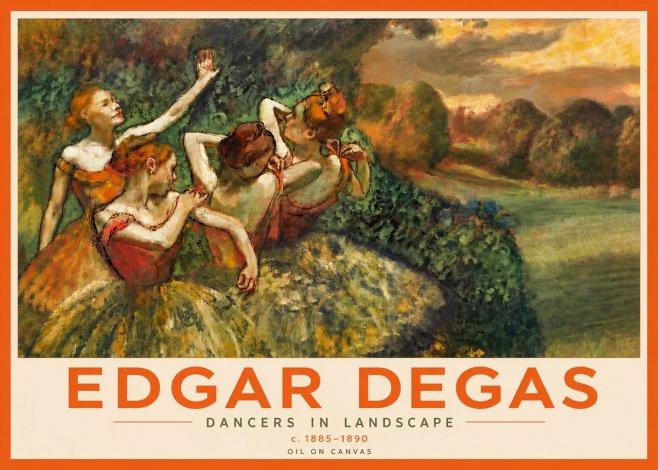 Edgar Degas Dancers in Landscape II No5 - Juliste