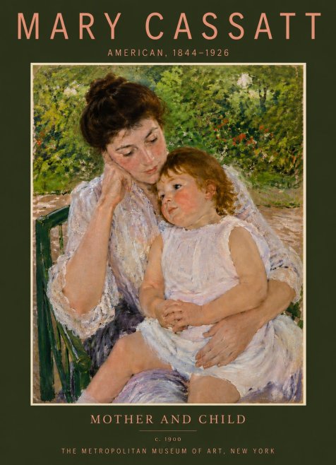 Mary Cassatt Mother and Child I No5 - Juliste