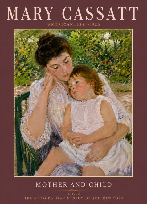 Mary Cassatt Mother and Child I No6 - Juliste