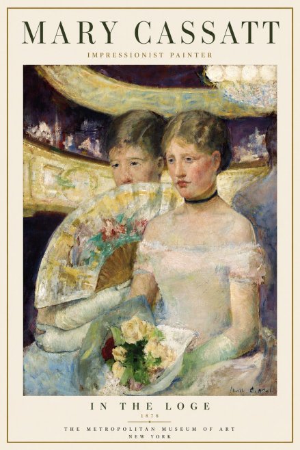 Mary Cassatt In the Loge No6 - Juliste