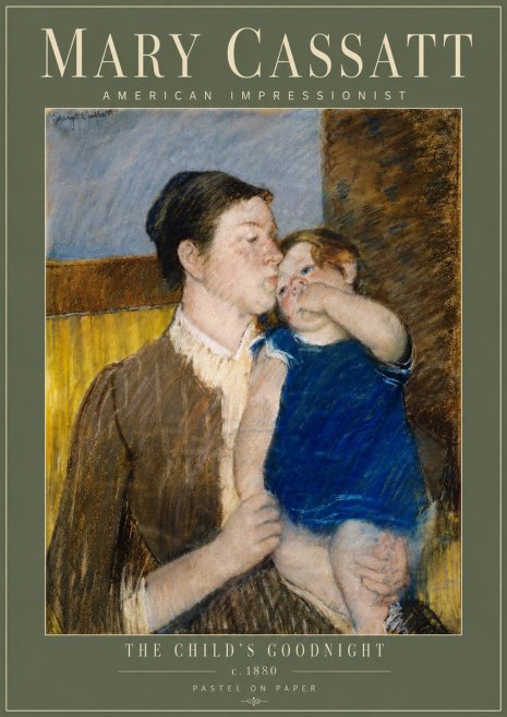 Mary Cassatt The Child's Goodnight No4 - Juliste