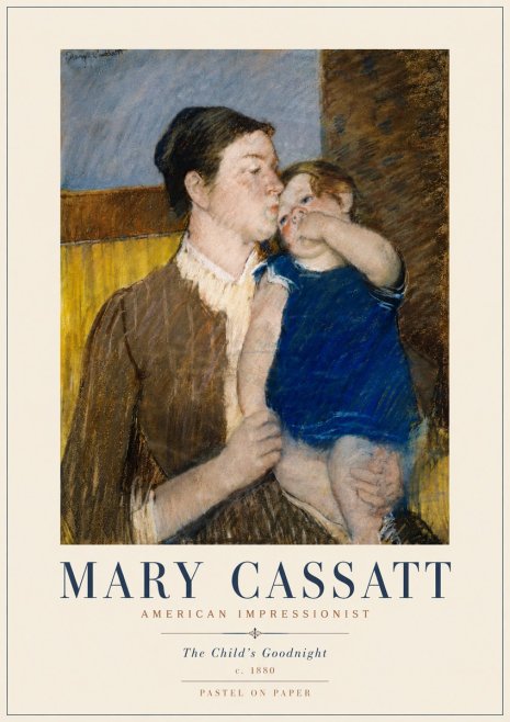 Mary Cassatt The Child's Goodnight No5 - Juliste