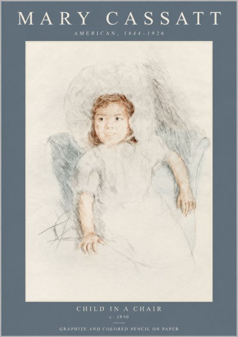 Mary Cassatt Child in a Chair No2 - Juliste