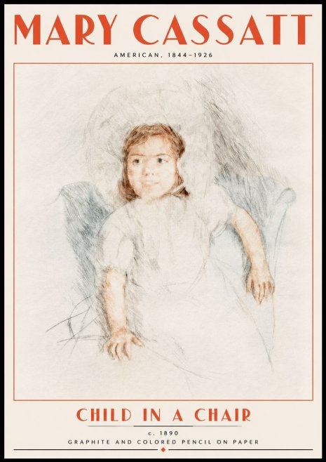 Mary Cassatt Child in a Chair No5 - Juliste