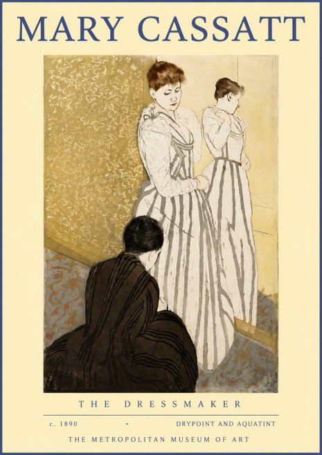 Mary Cassatt The Dressmaker No2 - Juliste