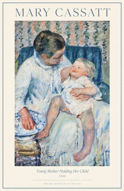 Mary Cassatt Young Mother Holding Her Child No1 - Juliste