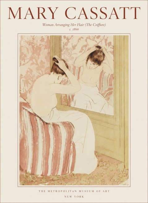 Mary Cassatt Woman Arranging Her Hair (the Coiffure) No1 - Juliste