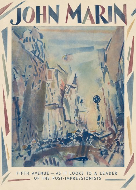John Marin Fifth Avenue – as It Looks to a Leader of the Post-impressionists No1 - Juliste