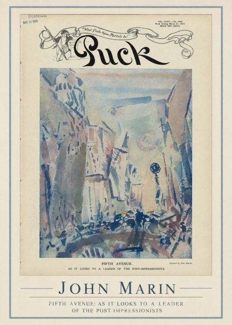 John Marin Fifth Avenue – as It Looks to a Leader of the Post-impressionists No2 - Juliste