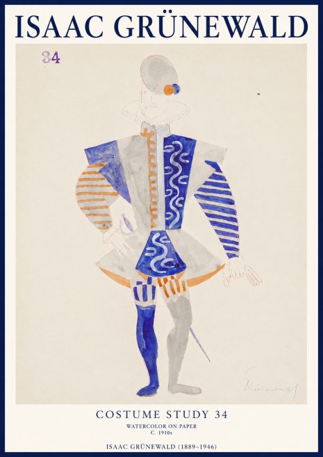Isaac Grünewald Costume Study 34 No1 - Juliste