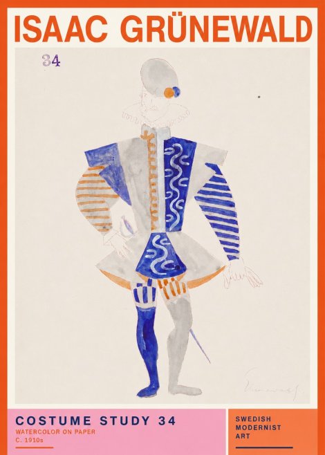 Isaac Grünewald Costume Study 34 No2 - Juliste