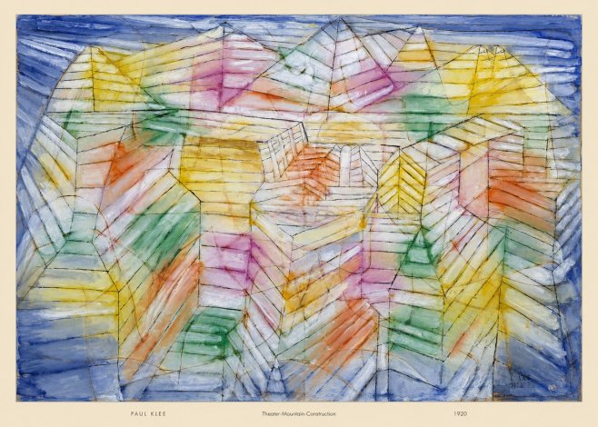 Paul Klee Theater-mountain-construction No5 - Juliste