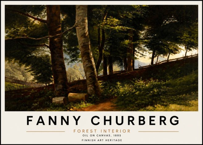 Fanny Churberg Forest Interior No4 - Juliste