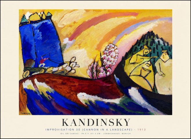 Kandinsky Improvisation 30 (Cannon in a Landscape) No1 - Juliste