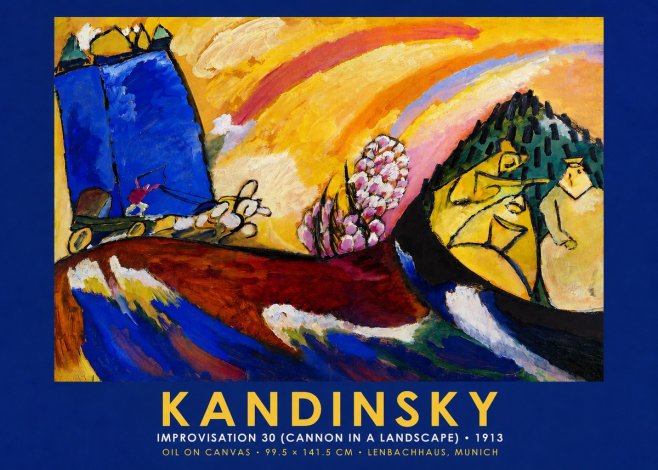 Kandinsky Improvisation 30 (Cannon in a Landscape) No2 - Juliste