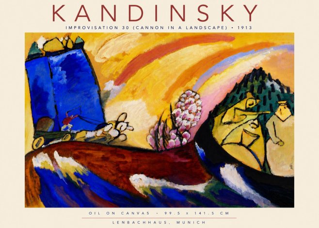 Kandinsky Improvisation 30 (Cannon in a Landscape) No4 - Juliste