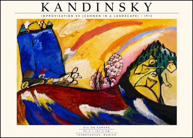 Kandinsky Improvisation 30 (Cannon in a Landscape) No6 - Juliste