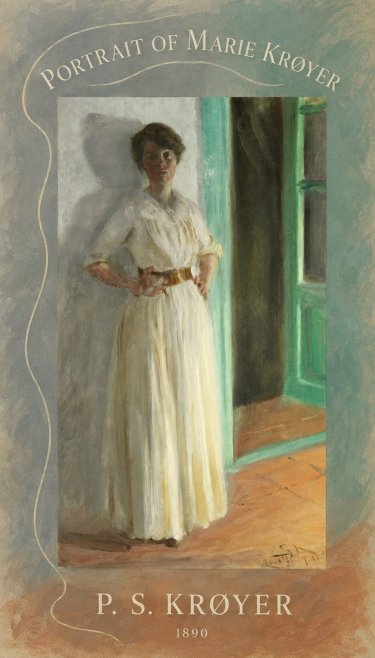 P.S. Krøyer Portrait of Marie Krøyer No5 - Juliste