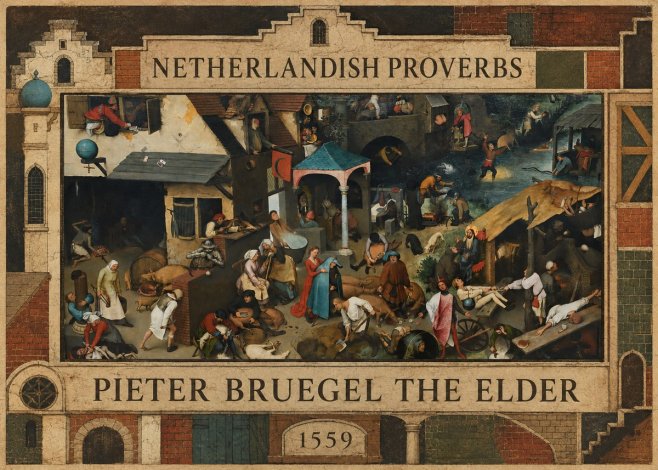 Pieter Bruegel Netherlandish Proverbs III No2 - Juliste