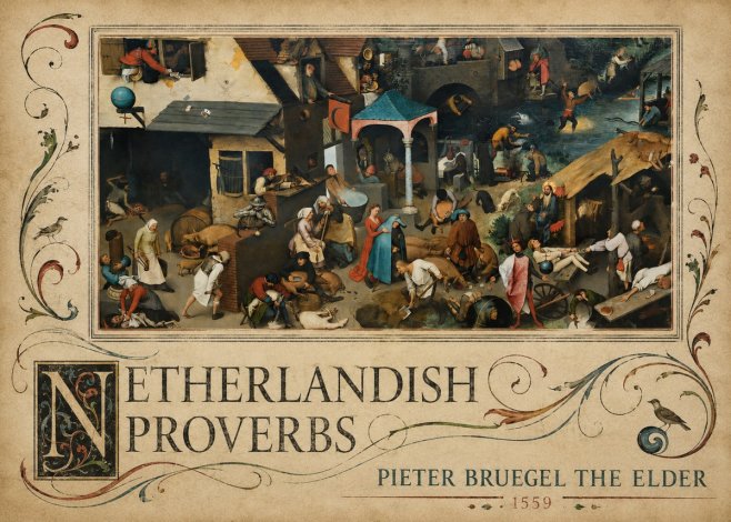 Pieter Bruegel Netherlandish Proverbs III No3 - Juliste