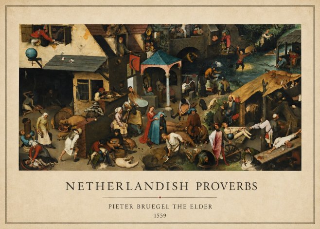 Pieter Bruegel Netherlandish Proverbs III No6 - Juliste