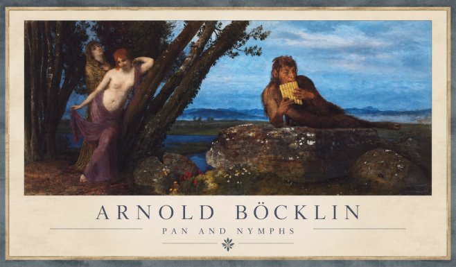 Arnold Böcklin Pan and Nymphs No1 - Juliste