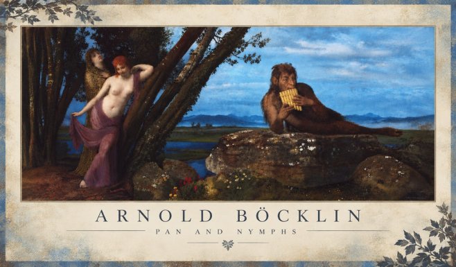 Arnold Böcklin Pan and Nymphs No6 - Juliste