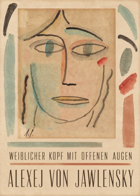 Alexej von Jawlensky Weiblicher Kopf Mit Offenen Augen No2 - Juliste