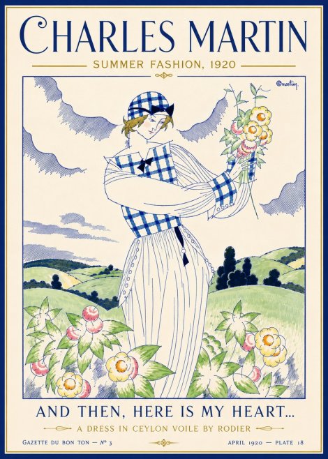 Charles Martin And Then, Here Is My Heart... Summer Dress in Ceylon Voile by Rodier No6 - Juliste