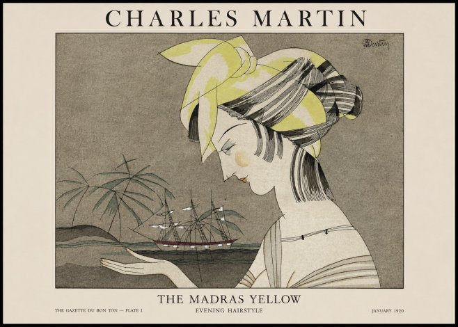Charles Martin The Madras Yellow - Evening Hairstyle No1 - Juliste