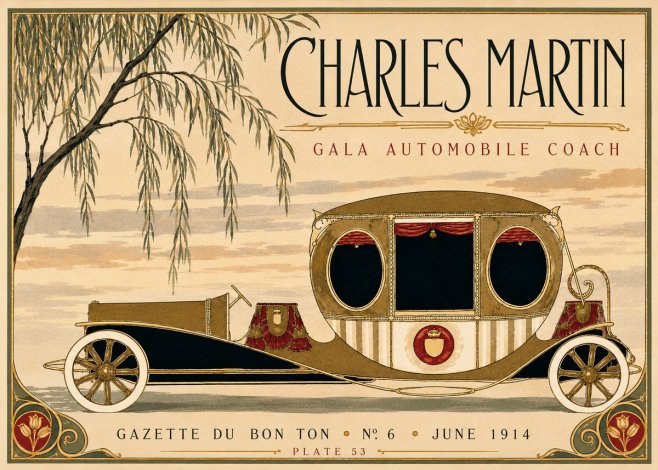 Charles Martin Gala Automobile Coach No3 - Juliste