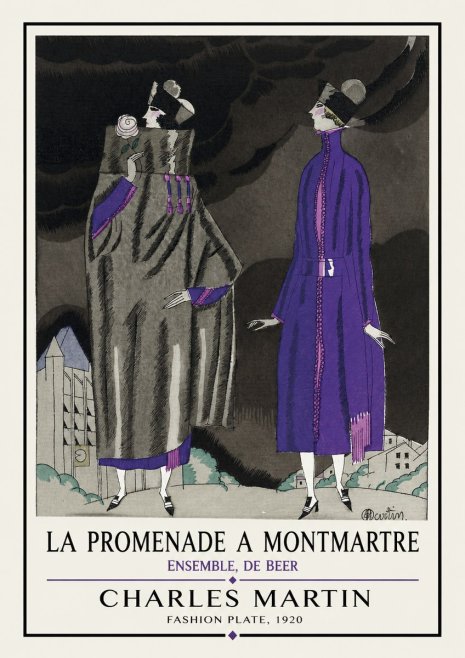 Charles Martin La Promenade a Montmartre No1 - Juliste