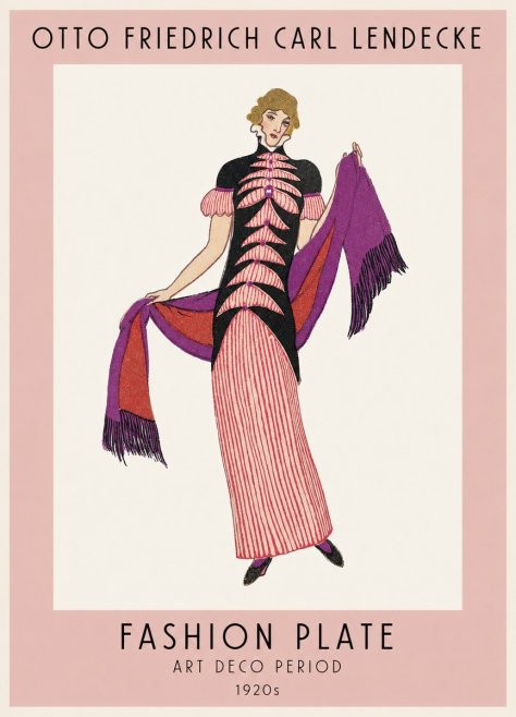 Otto Friedrich Carl Lendecke Fashion Plate I No1 - Juliste