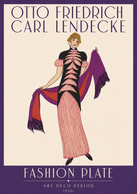 Otto Friedrich Carl Lendecke Fashion Plate I No3 - Juliste