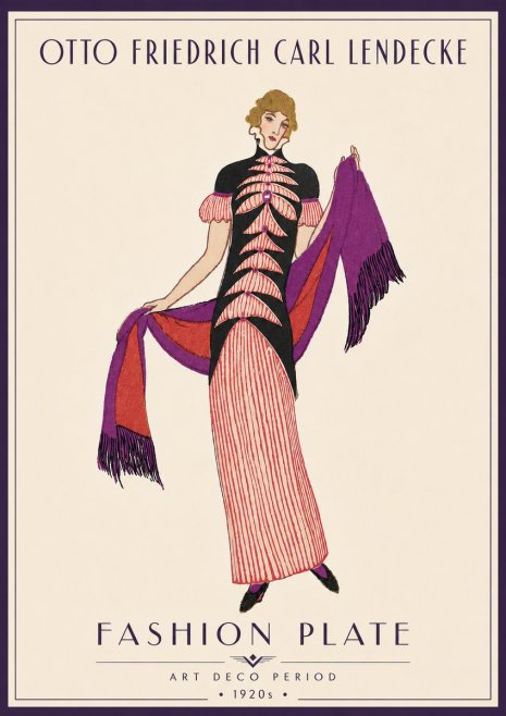 Otto Friedrich Carl Lendecke Fashion Plate I No6 - Juliste