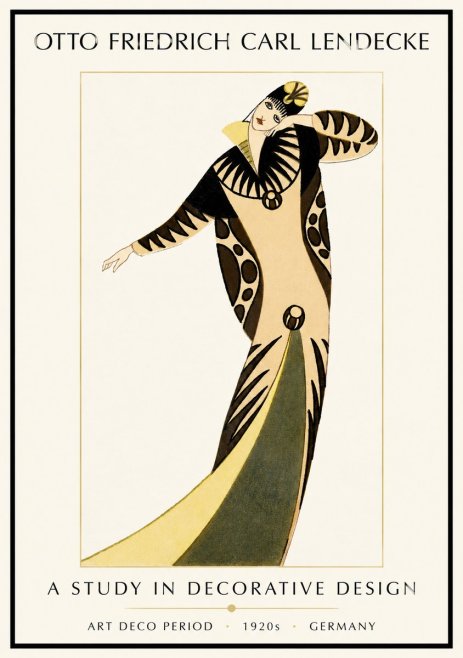Otto Friedrich Carl Lendecke A Study in Decorative Design No1 - Juliste