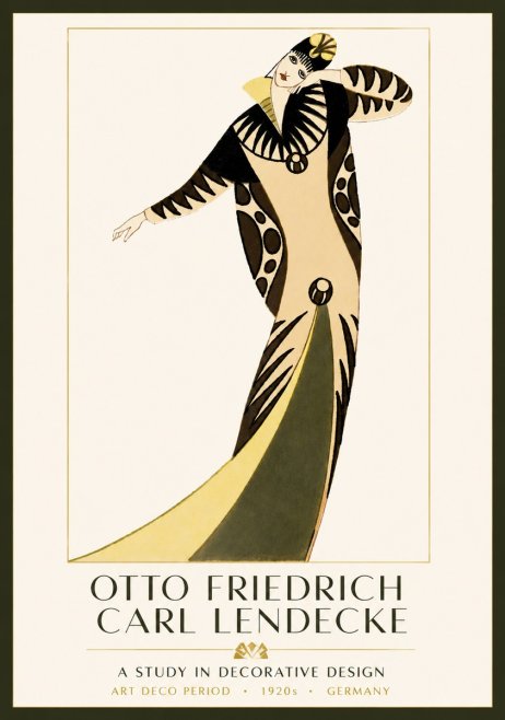 Otto Friedrich Carl Lendecke A Study in Decorative Design No3 - Juliste
