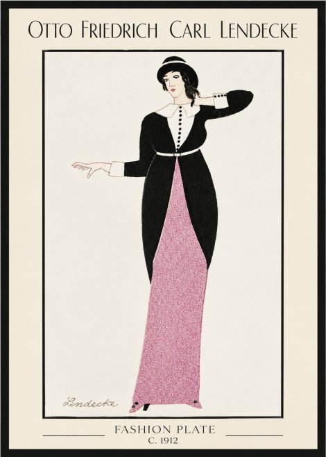 Otto Friedrich Carl Lendecke Fashion Plate II No2 - Juliste