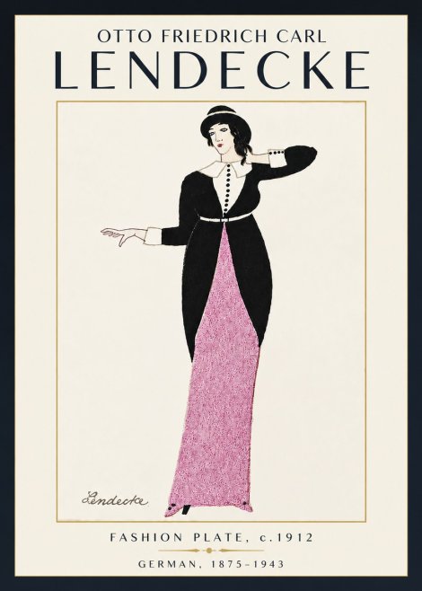 Otto Friedrich Carl Lendecke Fashion Plate II No5 - Juliste